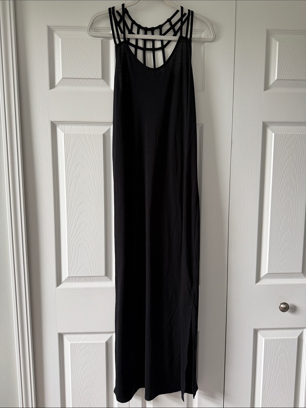Target Black Maxi Dress with Lattice Strappy Back